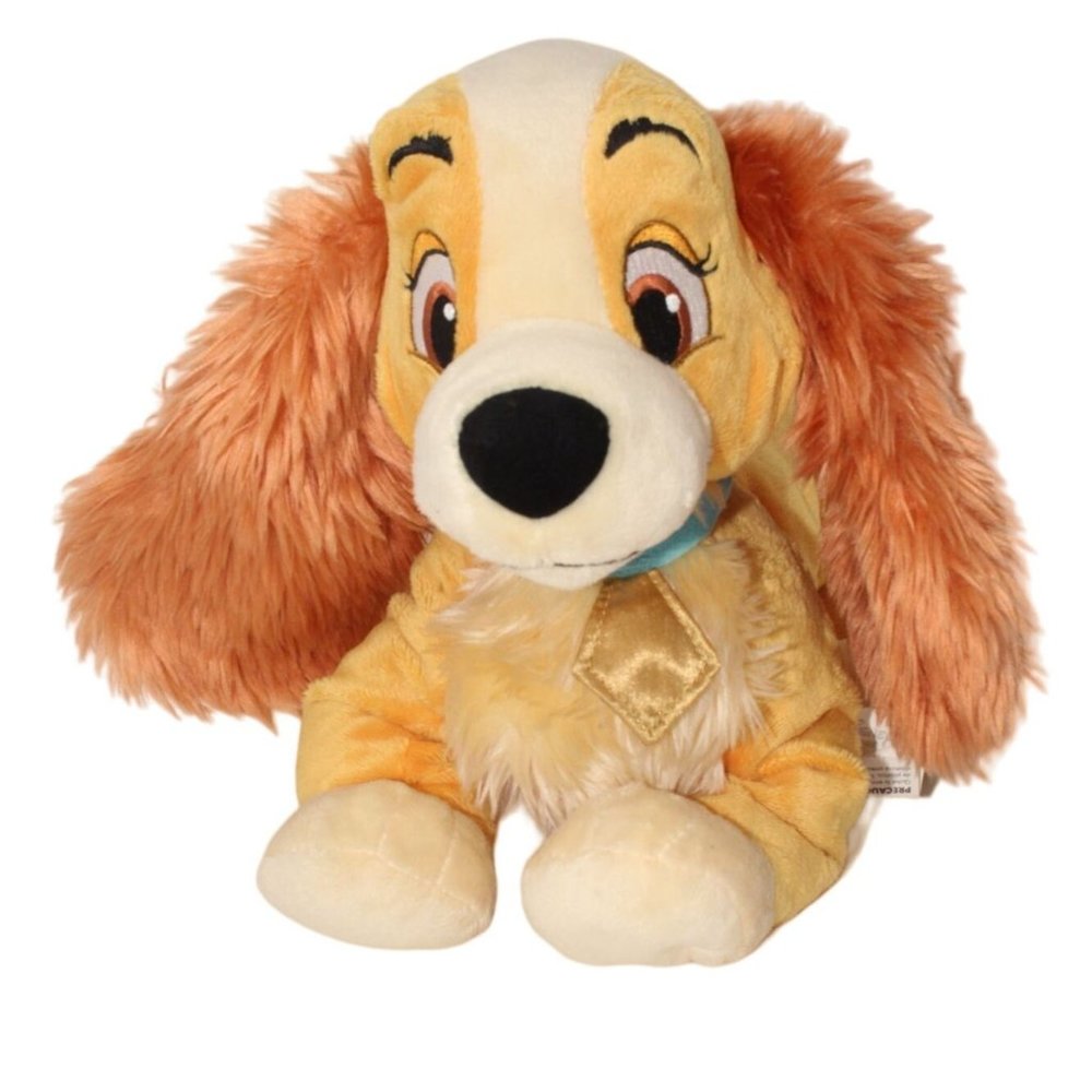 Disney Store Authentic 11" Stuffed Plush Lady And The Tramp Doll Dog W/Collar